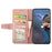IDEWEI For ZTE Blade A73 Classic Calf Leather Case Phone Cover Wallet - Pink - 2