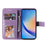For Samsung Galaxy A35 5G Case Floral Pattern PU Leather Wallet Stand Phone Cover - Purple - 2