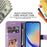 For Samsung Galaxy A35 5G Case Floral Pattern PU Leather Wallet Stand Phone Cover - Purple - 6