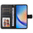 For Samsung Galaxy A35 5G Leather Case Card Holder Stand Shockproof Cover - Black - 2