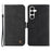 For Samsung Galaxy A35 5G Leather Wallet Cases Skin Touch Phone Cover Stand with Strap - Black - 1