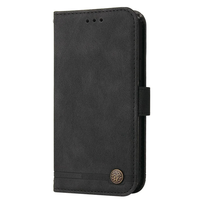For Samsung Galaxy A35 5G Leather Wallet Cases Skin Touch Phone Cover Stand with Strap - Black - 6