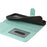 For iPhone 15 R61 Texture Wallet Case with Print Design PU Leather Phone Cover - Light Green - 6