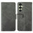 IDEWEI For Samsung Galaxy A35 5G Case Classic Calf PU Case Wallet Phone Cover - Grey - 1