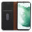 KHAZNEH For Samsung Galaxy A55 5G Case Genuine Cow Leather Nappa Texture Cover with Stand - Black - 2