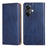 For OnePlus Nord CE3 5G Magnetic Phone Case Leather Solid Color Card Slot Cover - Blue - 1