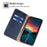 For OnePlus Nord CE3 5G Magnetic Phone Case Leather Solid Color Card Slot Cover - Blue - 2