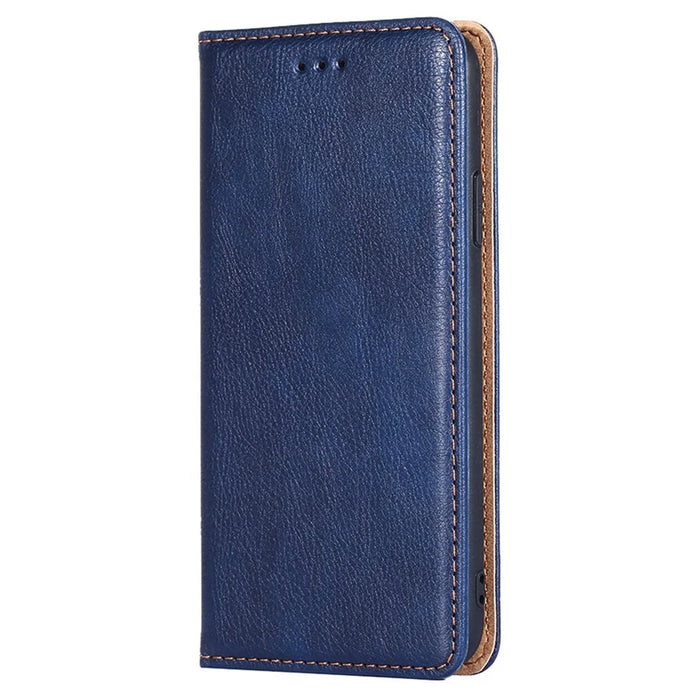 For OnePlus Nord CE3 5G Magnetic Phone Case Leather Solid Color Card Slot Cover - Blue - 7