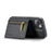 DG.MING M5 Series For iPhone 14 Magnetic Case RFID Blocking Detachable Leather+TPU+PC Wallet Cover - Black - 2