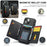 DG.MING M5 Series For iPhone 14 Magnetic Case RFID Blocking Detachable Leather+TPU+PC Wallet Cover - Black - 6