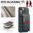 DG.MING M5 Series For iPhone 14 Magnetic Case RFID Blocking Detachable Leather+TPU+PC Wallet Cover - Black - 7