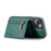 DG.MING M5 Series For iPhone 14 Plus Case Detachable Magnetic Leather Phone Protector with Card Slots - Green - 2