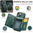DG.MING M5 Series For iPhone 14 Plus Case Detachable Magnetic Leather Phone Protector with Card Slots - Green - 6