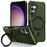For Samsung Galaxy S24 Phone Cover TPU+PC Dual-Layer Ring Kickstand Anti-Drop Case  - Blackish Green - 1