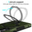 For Samsung Galaxy S24 Phone Cover TPU+PC Dual-Layer Ring Kickstand Anti-Drop Case  - Blackish Green - 7