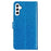 For Samsung Galaxy A55 5G Shiny Glitter Leather Case Stand Wallet Phone Cover - Blue - 6