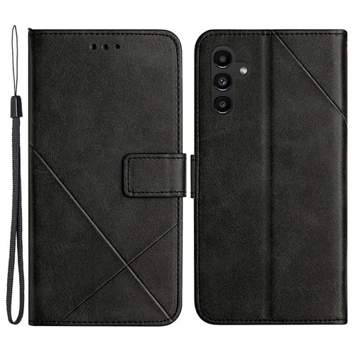 For Samsung Galaxy A05s 4G Phone Case Flip Shockproof Leather Folio Phone Cover - Black - 1