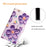 For Samsung Galaxy A05s 4G Phone Case Pattern Folding Stand PU Leather Cover - Purple Flower - 5