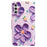 For Samsung Galaxy A05s 4G Phone Case Pattern Folding Stand PU Leather Cover - Purple Flower - 7