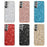For Samsung Galaxy S24+ Case Glittering Sequins TPU Frame + PC Back Phone Cover - Blue - 6