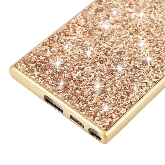 For Samsung Galaxy S24 Ultra Cell Phone Case Electroplating TPU Frame + PC Back Protective Shell - Gold - 4