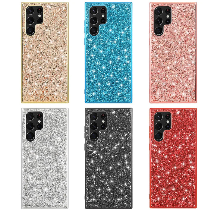 For Samsung Galaxy S24 Ultra Cell Phone Case Electroplating TPU Frame + PC Back Protective Shell - Gold - 7