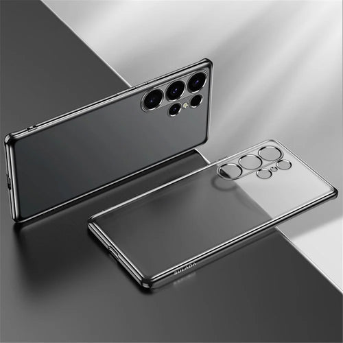 SULADA Nature Series for Samsung Galaxy S24 Ultra TPU Case Electroplated Matte Phone Cover - Black - 1