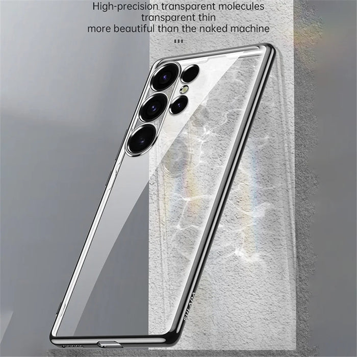 SULADA For Samsung Galaxy S24 Ultra Case Ultra-Thin Electroplated Clear Phone Cover - Black - 3