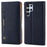 CMAI2 For Samsung Galaxy S22 Ultra 5G Case Drop-proof PU Leather Stand Phone Protector - Blue - 1