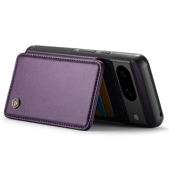 For Google Pixel 8 Cell Phone Phone Case CASEME C22 Leather Back Cover with RFID Blocking Card Slots - Purple - 3