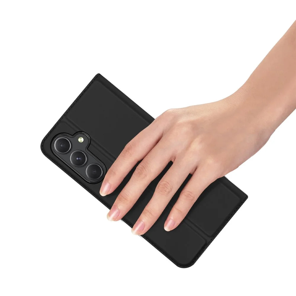 DUX DUCIS Skin Pro Series For Samsung Galaxy A35 5G Case Card Slot Leather Phone Shell - Black - 6