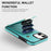 For iPhone 12 / 12 Pro Cell Phone Case TPU+PU Leather+Metal Hardware Shell - Mint Green - 4