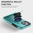 For iPhone 15 Pro Max Case TPU+PU Leather+Metal Hardware Phone Cover with Card Holder - Mint Green - 4