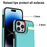For iPhone 15 Pro Max Case TPU+PU Leather+Metal Hardware Phone Cover with Card Holder - Mint Green - 6