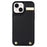 For iPhone 15 Case Card Holder TPU+PU Leather+Metal Hardware Mobile Phone Cover - Black - 2
