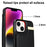 For iPhone 13 Card Holder Phone Case TPU + PU Leather Protective Cover - Black - 6
