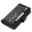 For iPhone 12 / 12 Pro Case Glitter Powder Zipper Pocket 9 Card Holder Leather Cover - Black - 5
