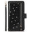 For iPhone 12 / 12 Pro Case Glitter Powder Zipper Pocket 9 Card Holder Leather Cover - Black - 6