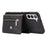 For Samsung Galaxy S21+ 5G Case PU+TPU Card Bag Cell Phone Case with 2 Straps - Black - 3