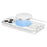 For iPhone 15 Pro Max Case TPU+PC Hidden Kickstand Phone Shell Compatible with MagSafe - Glitter Transparent+White - 3