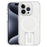 For iPhone 15 Pro Max Case TPU+PC Hidden Kickstand Phone Shell Compatible with MagSafe - Glitter Transparent+White - 5