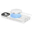 For iPhone 15 Plus Magnetic Case TPU+PC Hidden Kickstand Back Shell Compatible with MagSafe - Black+Transparent+White - 3