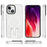For iPhone 15 Plus Magnetic Case TPU+PC Hidden Kickstand Back Shell Compatible with MagSafe - Black+Transparent+White - 6