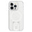 For iPhone 15 Pro Magnetic Phone Case TPU+PC Kickstand Shell Compatible with MagSafe - Glitter Transparent+White - 4