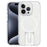 For iPhone 15 Pro Magnetic Phone Case TPU+PC Kickstand Shell Compatible with MagSafe - Glitter Transparent+White - 5