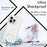 For iPhone 15 Pro Magnetic Phone Case TPU+PC Kickstand Shell Compatible with MagSafe - Glitter Transparent+White - 7