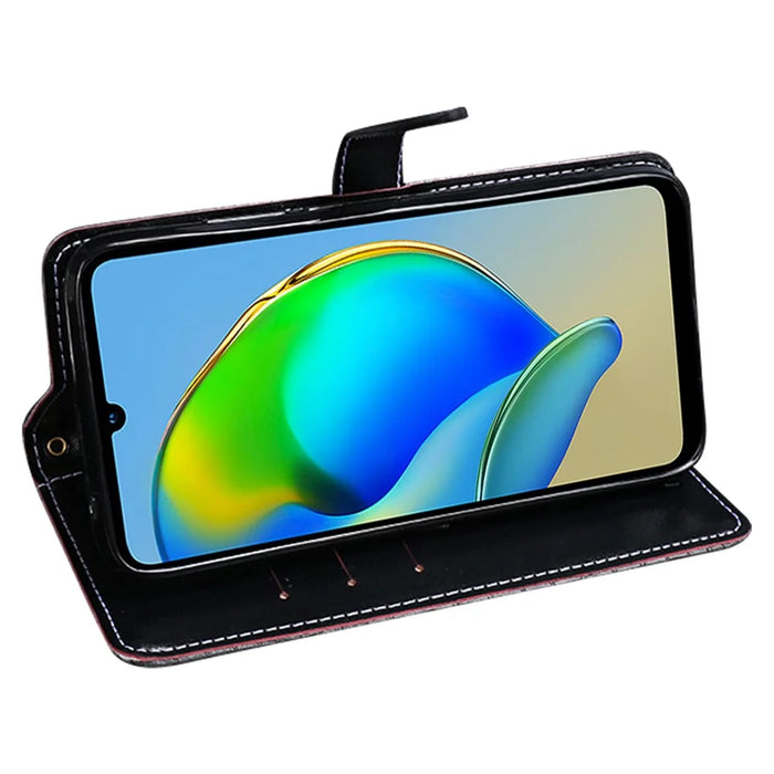 IDEWEI For ZTE Axon 50 Lite Leather Case Phone Cover Wallet Stand - Black - 3