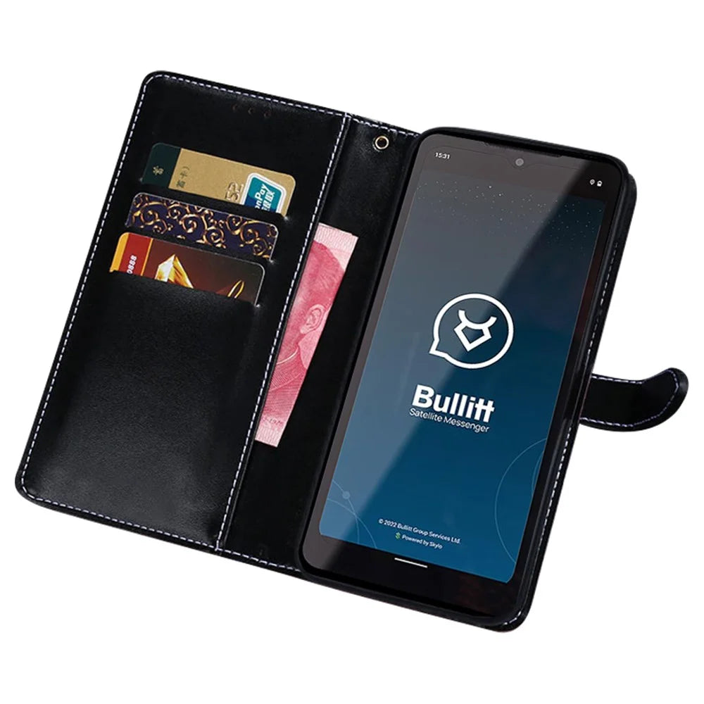 IDEWEI For Cat S75 5G Leather Case Crocodile Texture Phone Wallet Cover - Black - 2