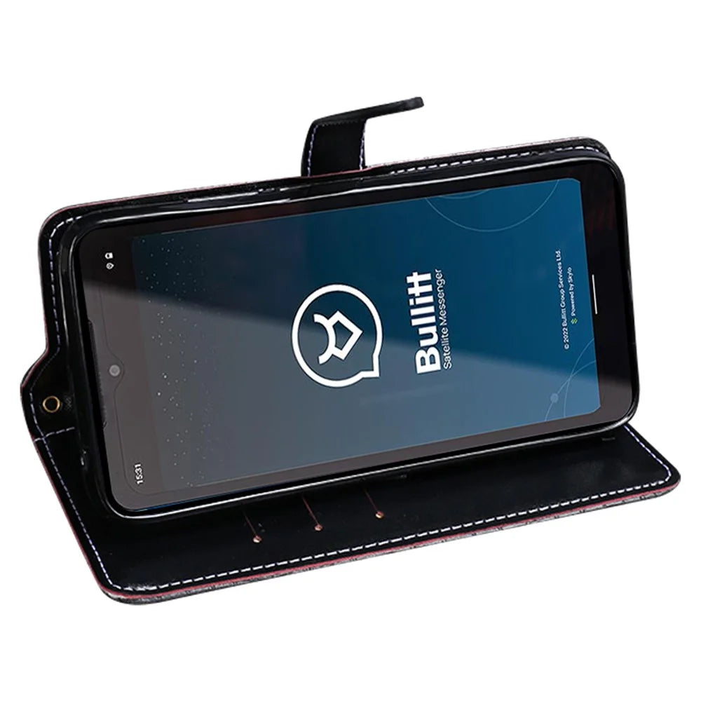 IDEWEI For Cat S75 5G Leather Case Crocodile Texture Phone Wallet Cover - Black - 3