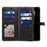 ESEBLE For Samsung Galaxy A55 5G Leather Case Wallet Stand Cover with Strap - Black - 4